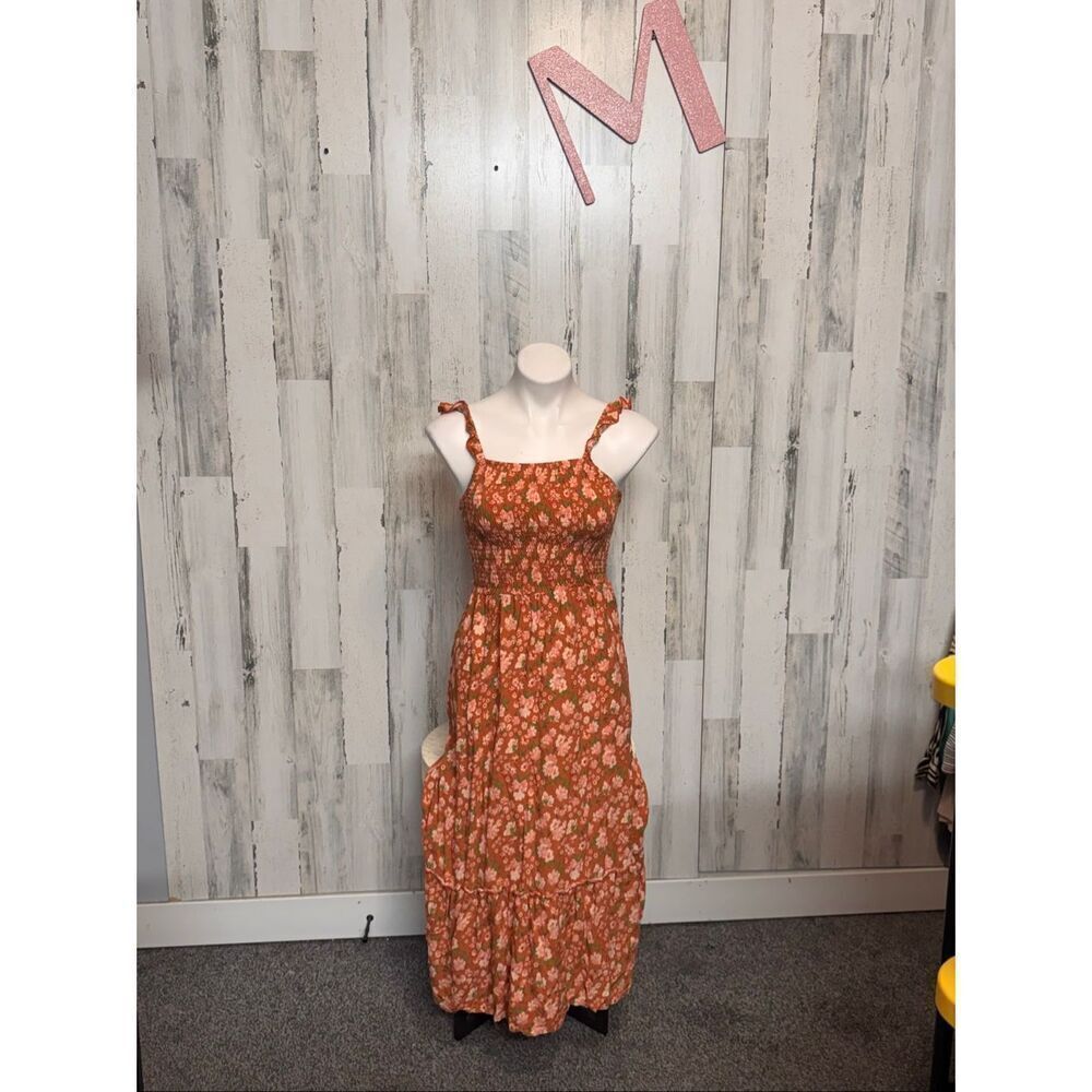 Coco & Sky Floral Smocked Maxi Dress – Ruffle Straps, Tiered Skirt, Boho Cottage
